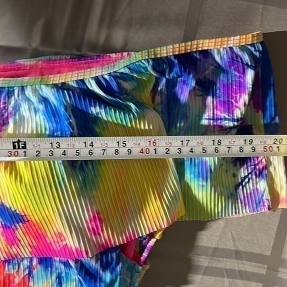 New Coastal Waves Plus Tie Dye Ruffle Off-the-Shoulder Swimsuit - Picture 7 of 13